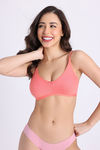 Zivame Everyday Double Layered Non Wired 3/4th Coverage T-Shirt Bra - Georgia Peach — thumbnail 2